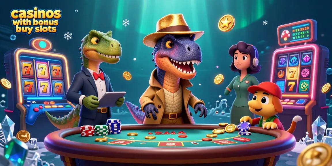 Experience thrilling gameplay at casinos with bonus buy slots featuring dynamic 3D characters and vibrant game elements.