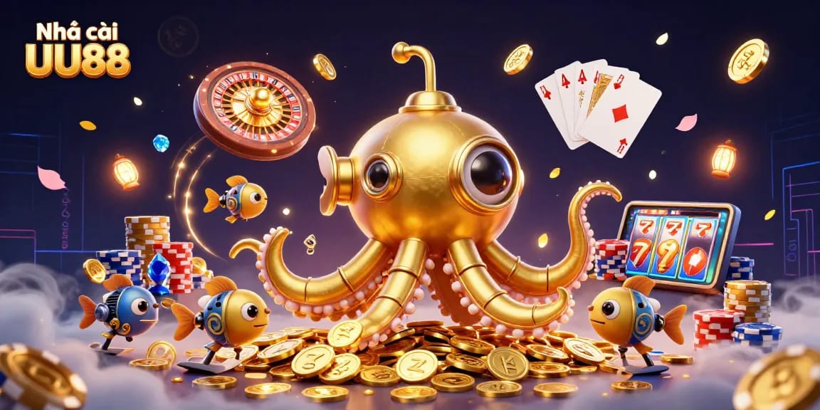 Engage with Nhà cái UU88's dynamic offerings including golden kraken and casino elements.