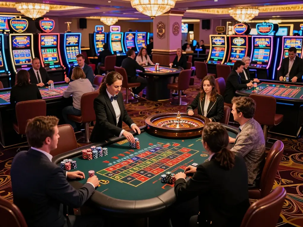 Experience the thrill of roulette gameplay at cm88seo's premier casino floor, showcasing energetic players and vibrant ambiance.