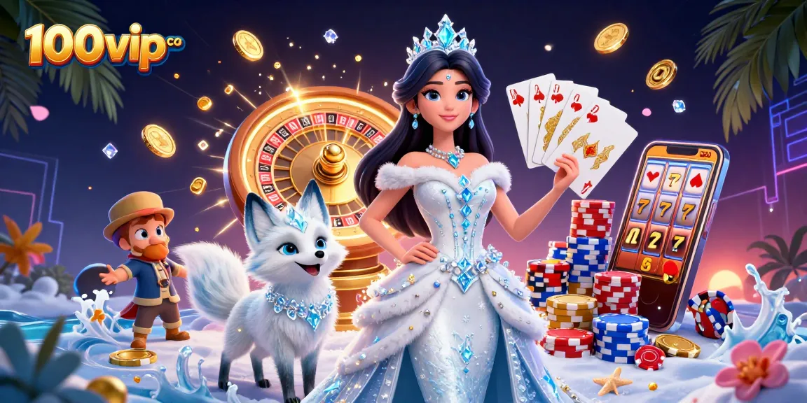 Win big with 100vip co amidst a dynamic 3D casino world filled with excitement and treasures.