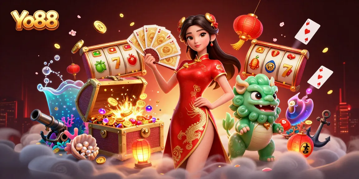 Experience the excitement at Yo88, an Asian casino with vibrant character and dynamic visuals.