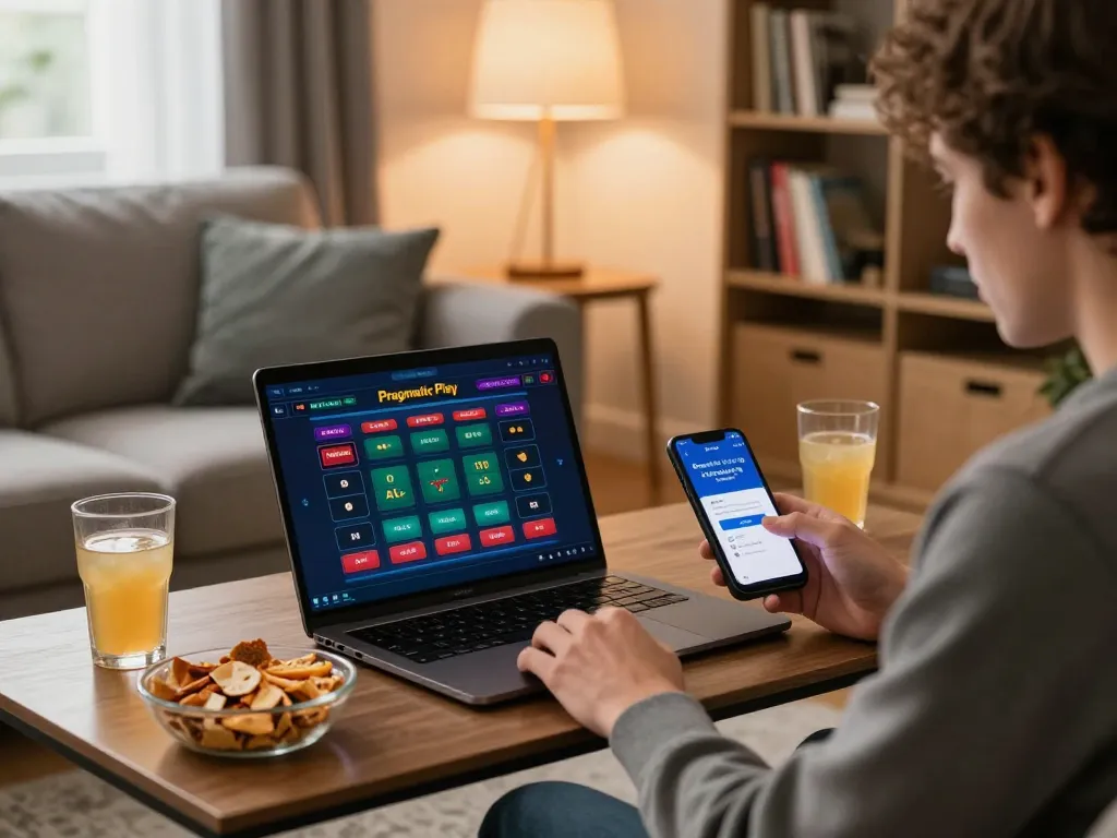 Engage with Pragmatic Play Login for strategic online casino games at home in a cozy setting.