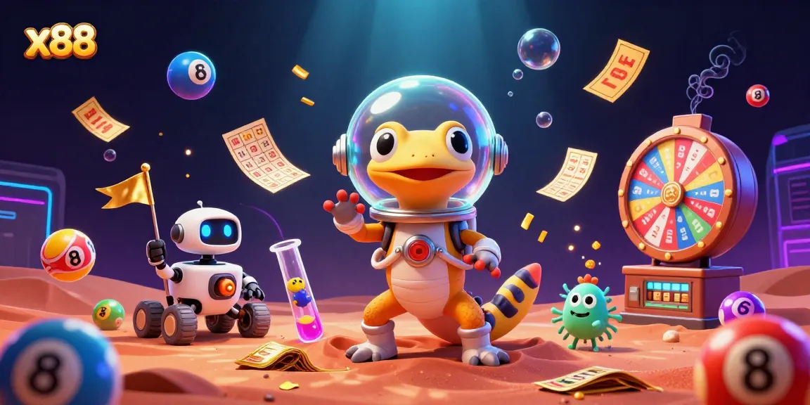 x88 offers thrilling gaming adventures with a Martian gecko discovering a golden casino