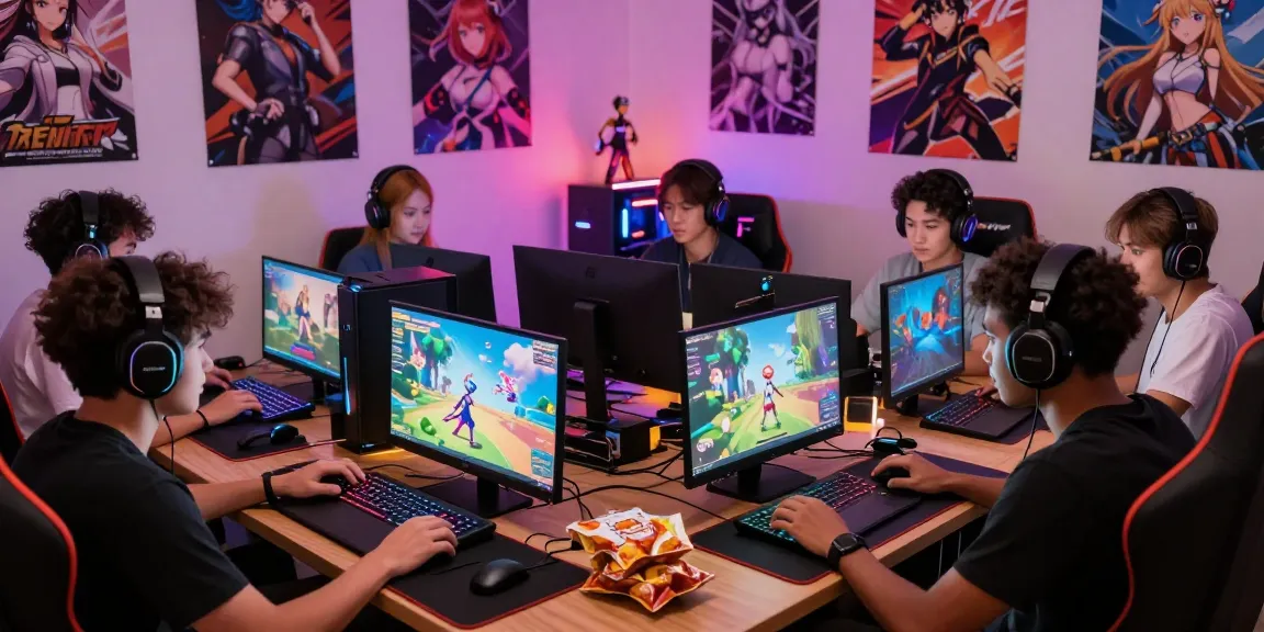 Engaged players enjoying hentai games in an inviting gaming setup.