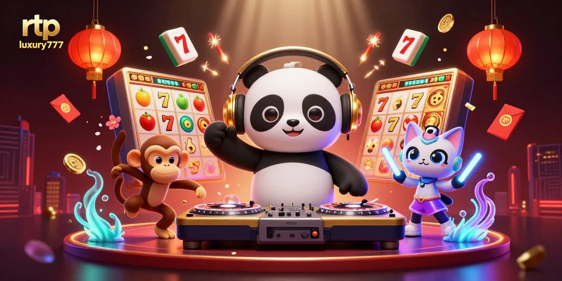 Judul "rtp luxury777" terasa menakjubkan saat DJ panda 3D memutar untuk suasana kasino bertema rave dengan objek perjudian mengelilingi.