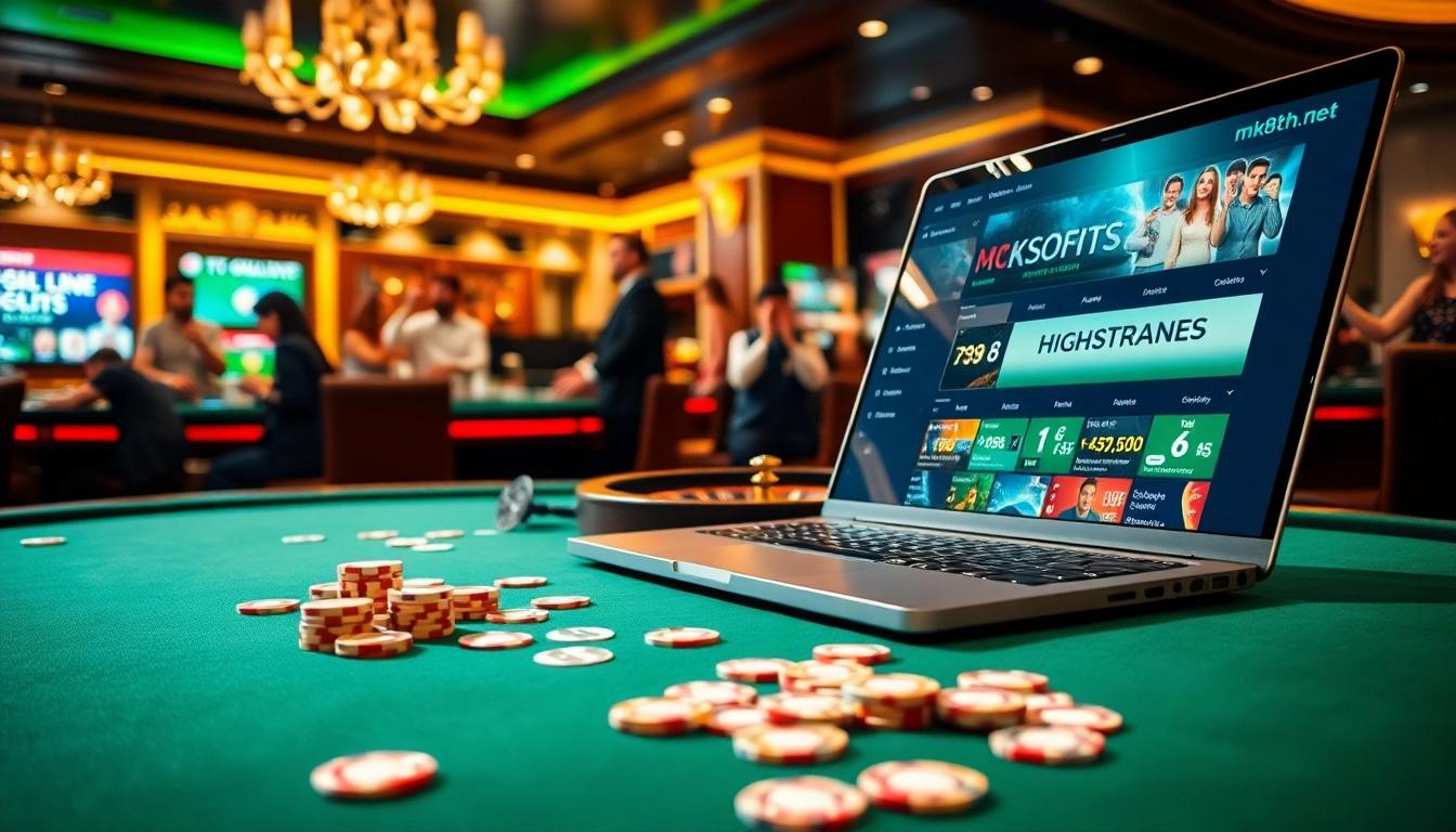 Betting enthusiasts celebrating wins at mk8th.net's vibrant online casino.