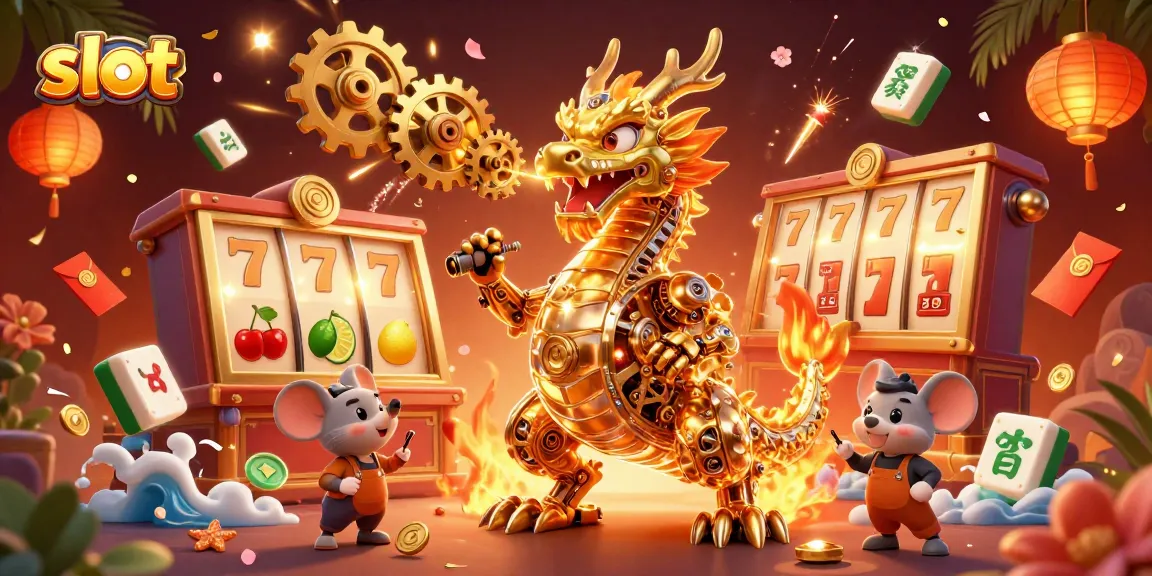 Mengalami keseruan bermain slot dengan naga emas berkekuatan mekanis dan elemen judi menarik lainnya.