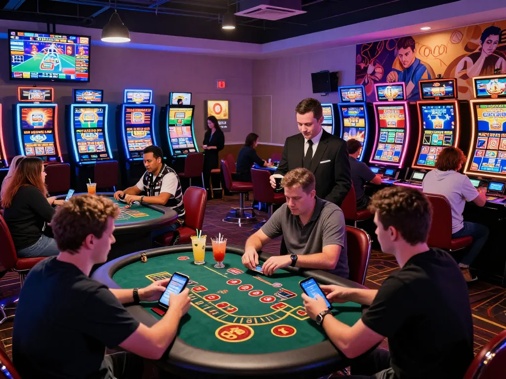 Exciting online casino gaming atmosphere featuring Nhà Cái 32win players enjoying various games and promotions.