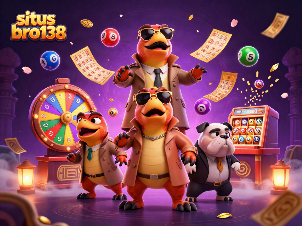 Rasakan pengalaman menang di situs bro138 dengan ilustrasi menarik mendebarkan dan penuh karakter.