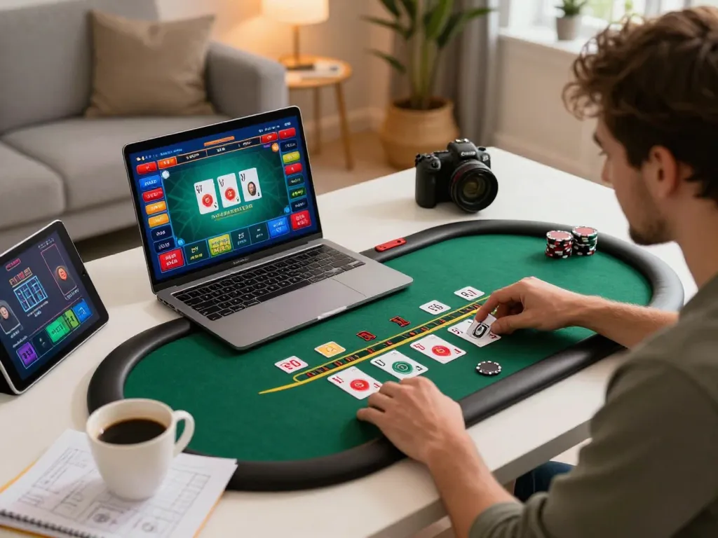 Pemain menikmati blackjack daring di laptop dengan HOKI288 di https://burtonsbamboogarden.com/biop/ dalam suasana hangat
