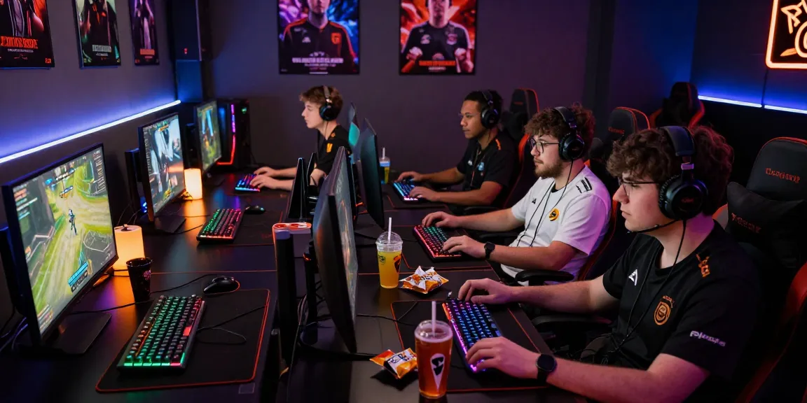 Exciting multiplayer gaming session at https://fau88.com/ showcasing players engrossed in high-stakes competition with vibrant gear and atmosphere.