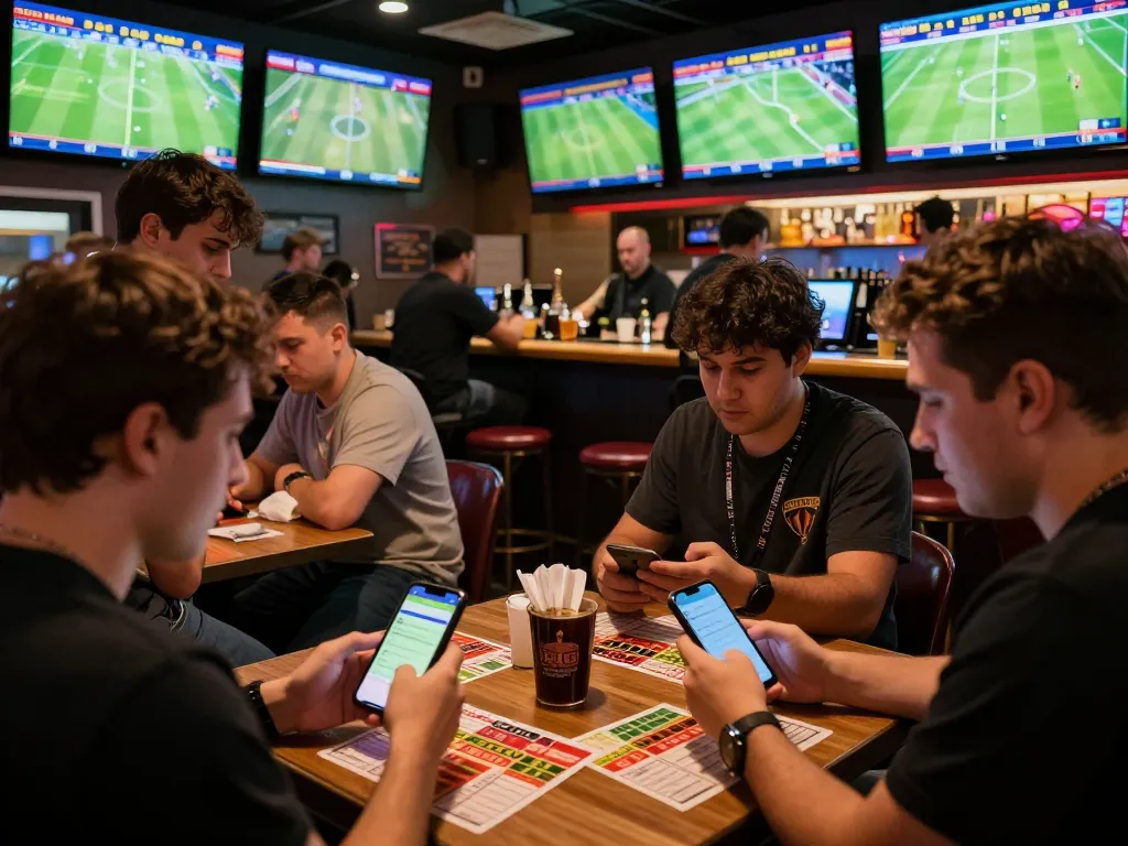 Socolive enhances the football betting experience with vibrant screens and excited fans analyzing live matches.