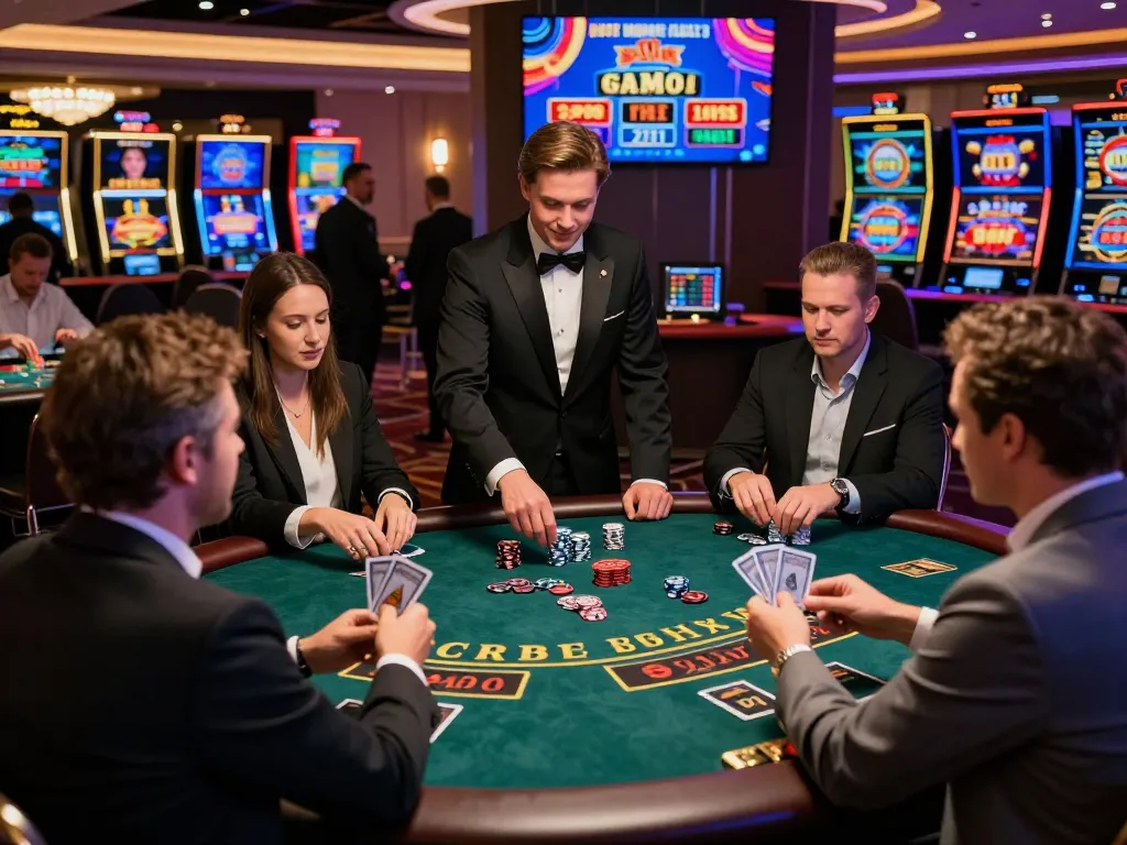 Engaging live casino experience showcasing diverse players at AF88, highlighting excitement and interaction in online gambling.