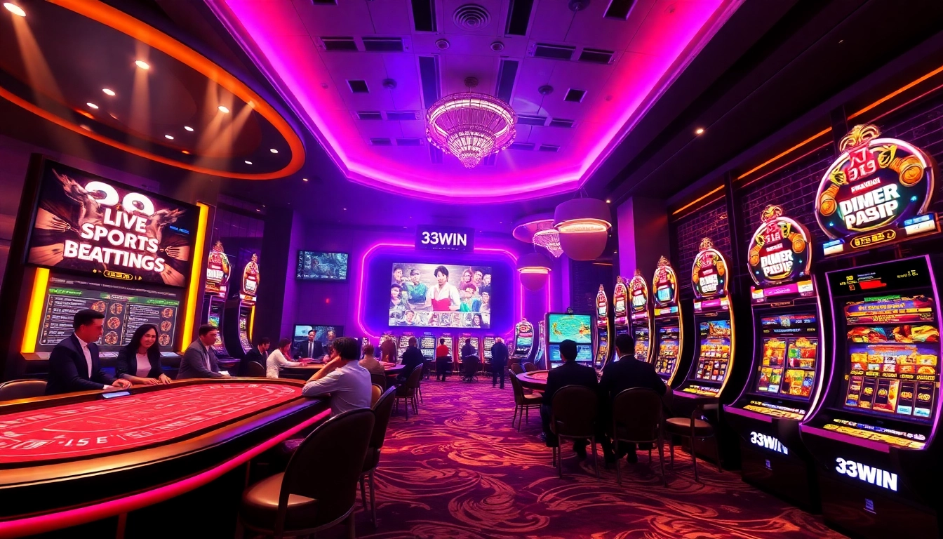 33WIN online casino experience with vibrant gaming atmosphere and engaging players.
