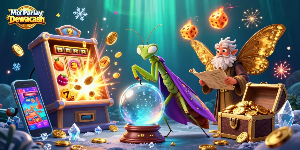 Engage with Mix Parlay Dewacash through a vibrant casino scene featuring dynamic characters and rich game elements.