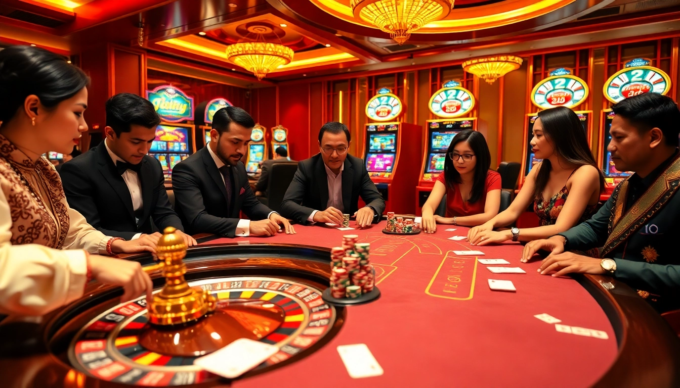 B29 table with players enjoying a thrilling roulette game in a luxurious casino setting.