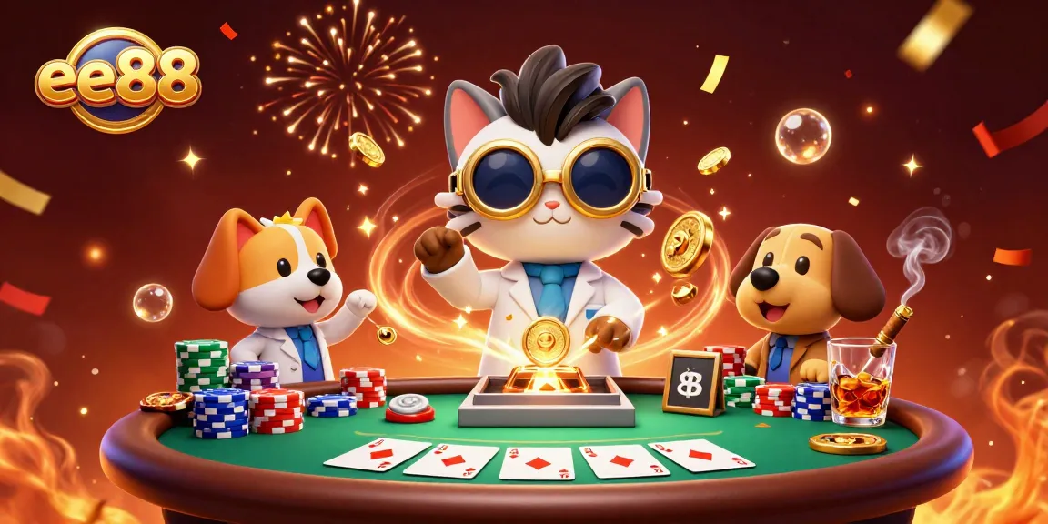 Experience exciting gameplay at ee88 with vibrant casino elements and engaging characters in a festive lab scene.