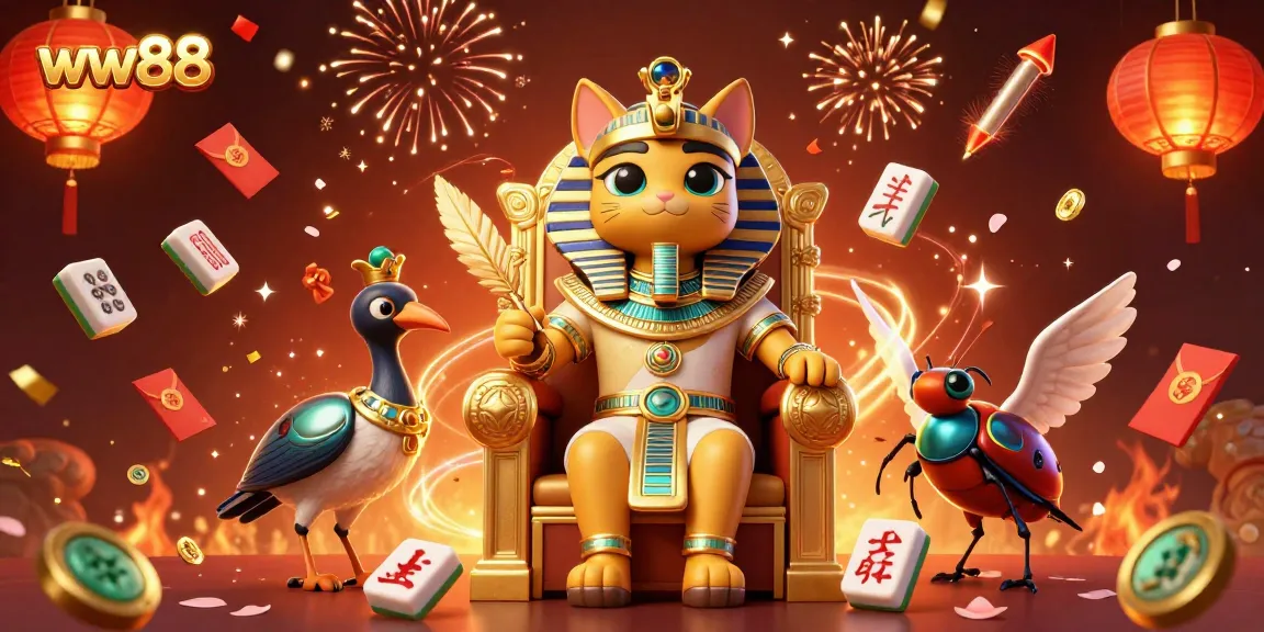 Experience thrilling gameplay at ww88 with a vibrant casino-themed 3D illustration.