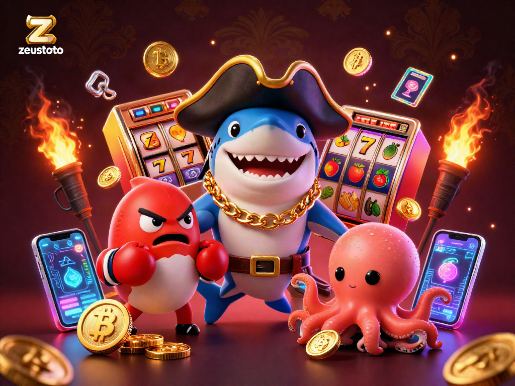 Experience exciting gameplay at zeustoto with animated casino characters and vibrant slot elements.