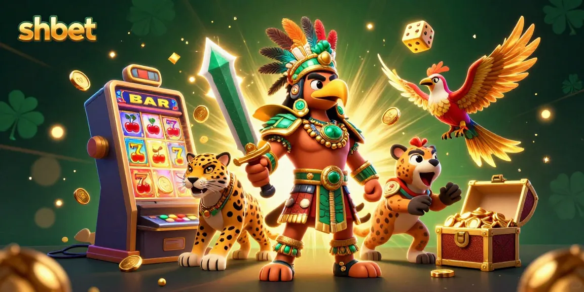 Experience thrilling jackpots with shbet's vibrant casino action in an engaging 3D illustration.