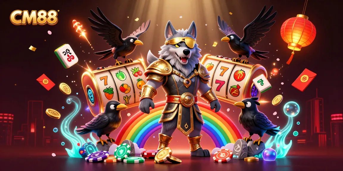 Spin the reels of CM88 with a vibrant Norse-themed scene full of casino excitement.