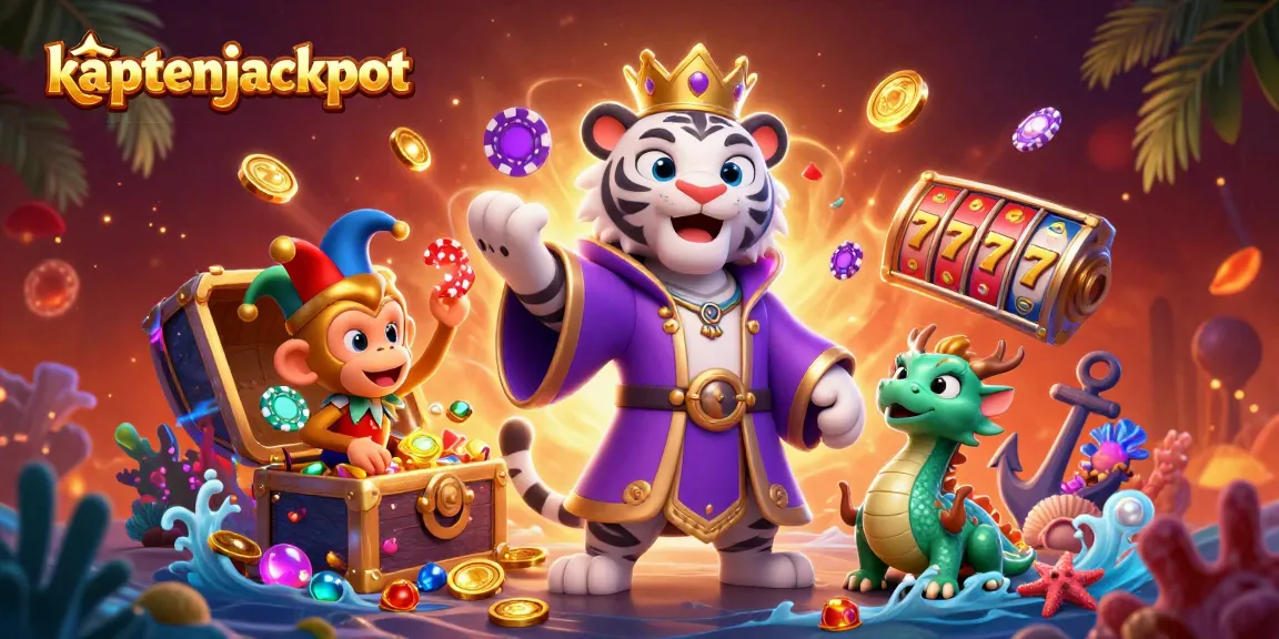 Engage with kaptenjackpot as the tiger, monkey, and jade dragon bring excitement to gaming.