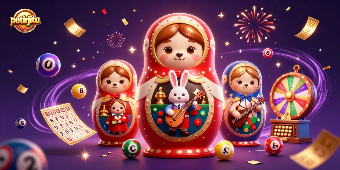Petirjitu menampilkan ilustrasi kasino dengan boneka beruang bersusun dan elemen lotere memikat.