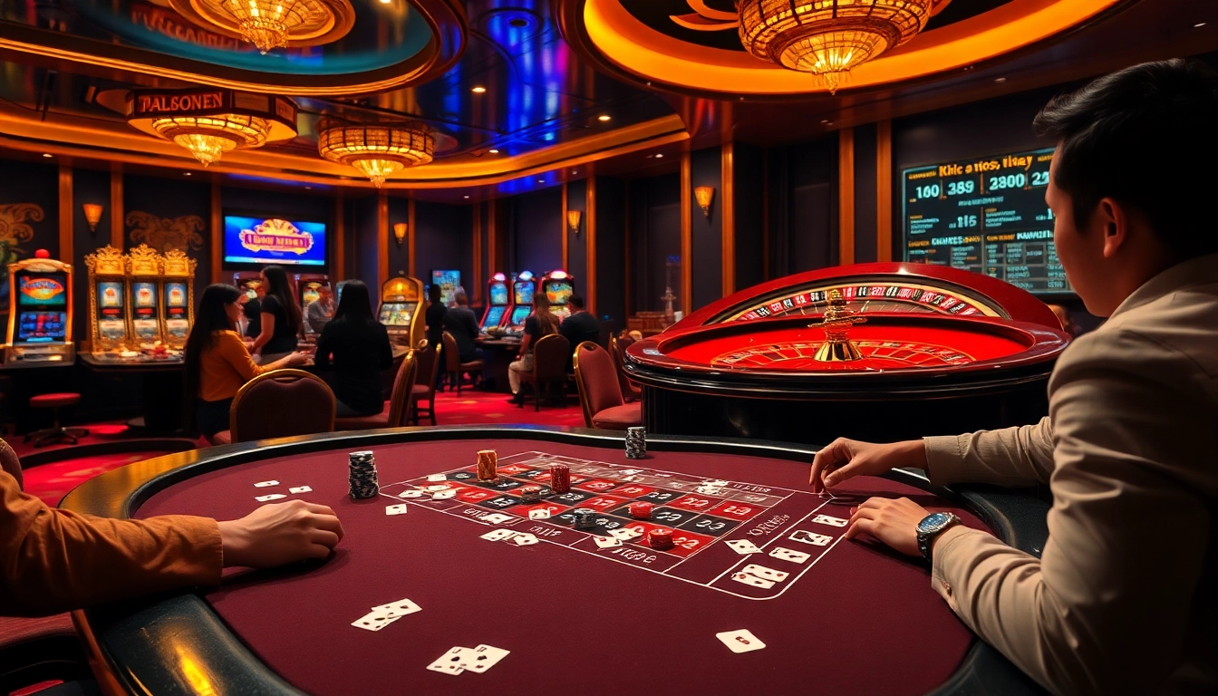 Engaging poker action at Nhà cái KONG88 casino with vibrant chips and dynamic betting.