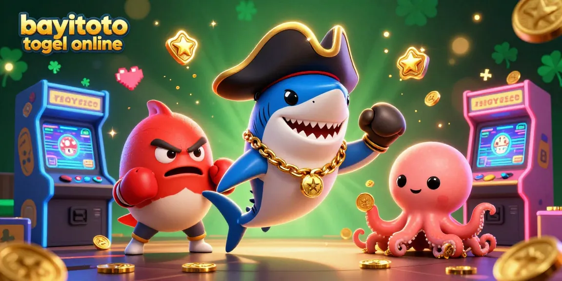 Join the excitement at bayitoto togel online with vibrant gaming characters and casino elements!