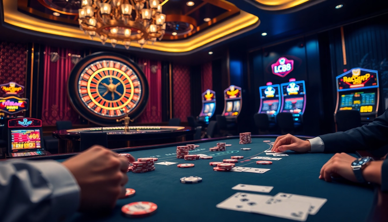 Experience thrilling gameplay at LC88 with our luxurious casino tables and exciting atmosphere.