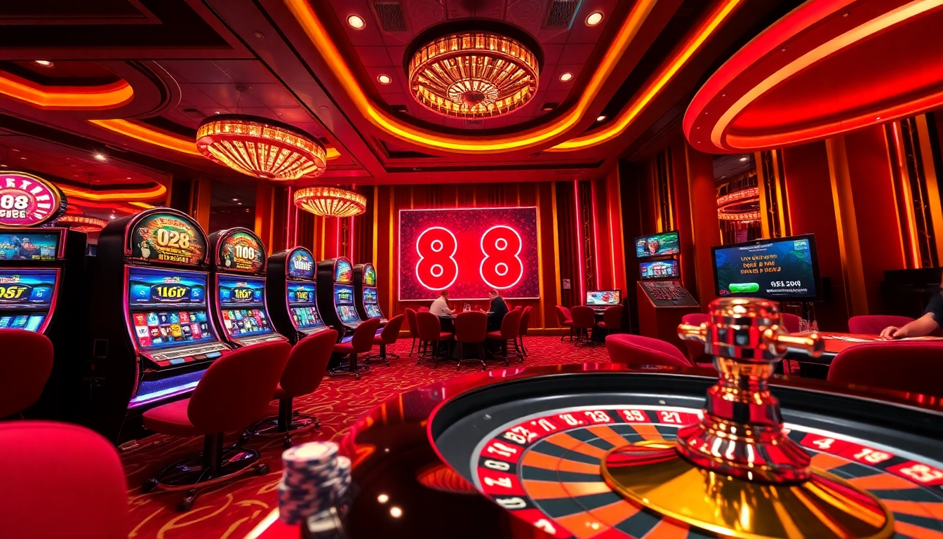 Experience thrilling gameplay at mm 88 casino with vibrant slot machines and poker action.