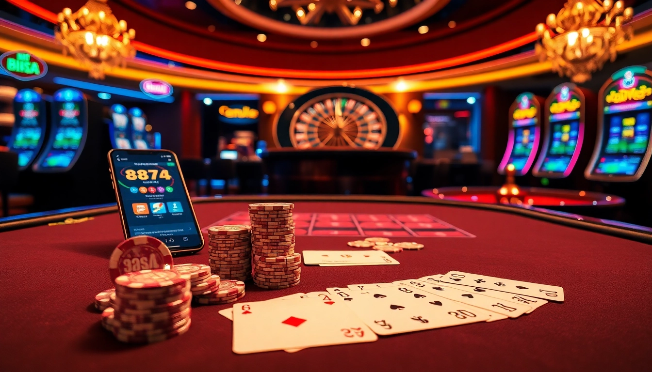 Players engaging with gaming at the vibrant 88aa casino scene filled with excitement and luxury.