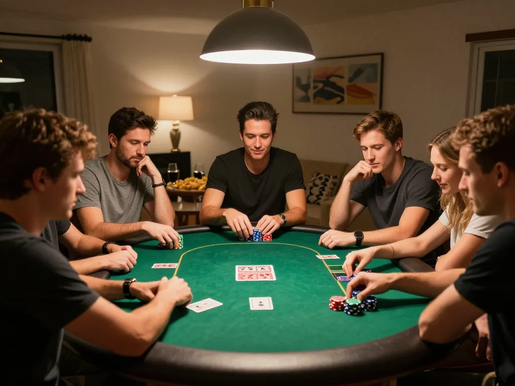 Join a friendly home poker game while discovering playstation-experience strategies for winning.