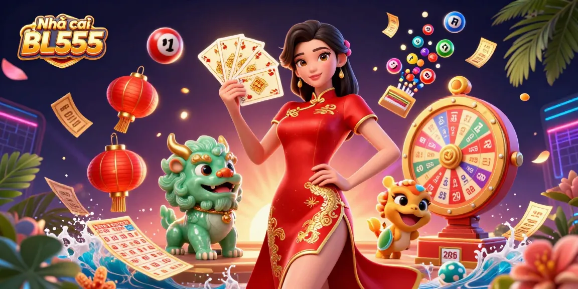 Experience the thrill of Nhà cái BL555 with vibrant games and dynamic elements in a captivating casino scene.