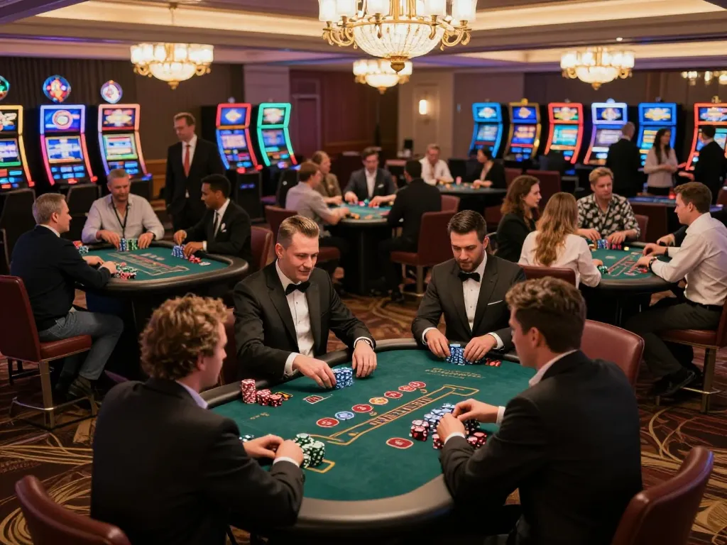 Players engaging in thrilling blackjack action at vk88 casino, showcasing strategy and luck in an upscale environment.
