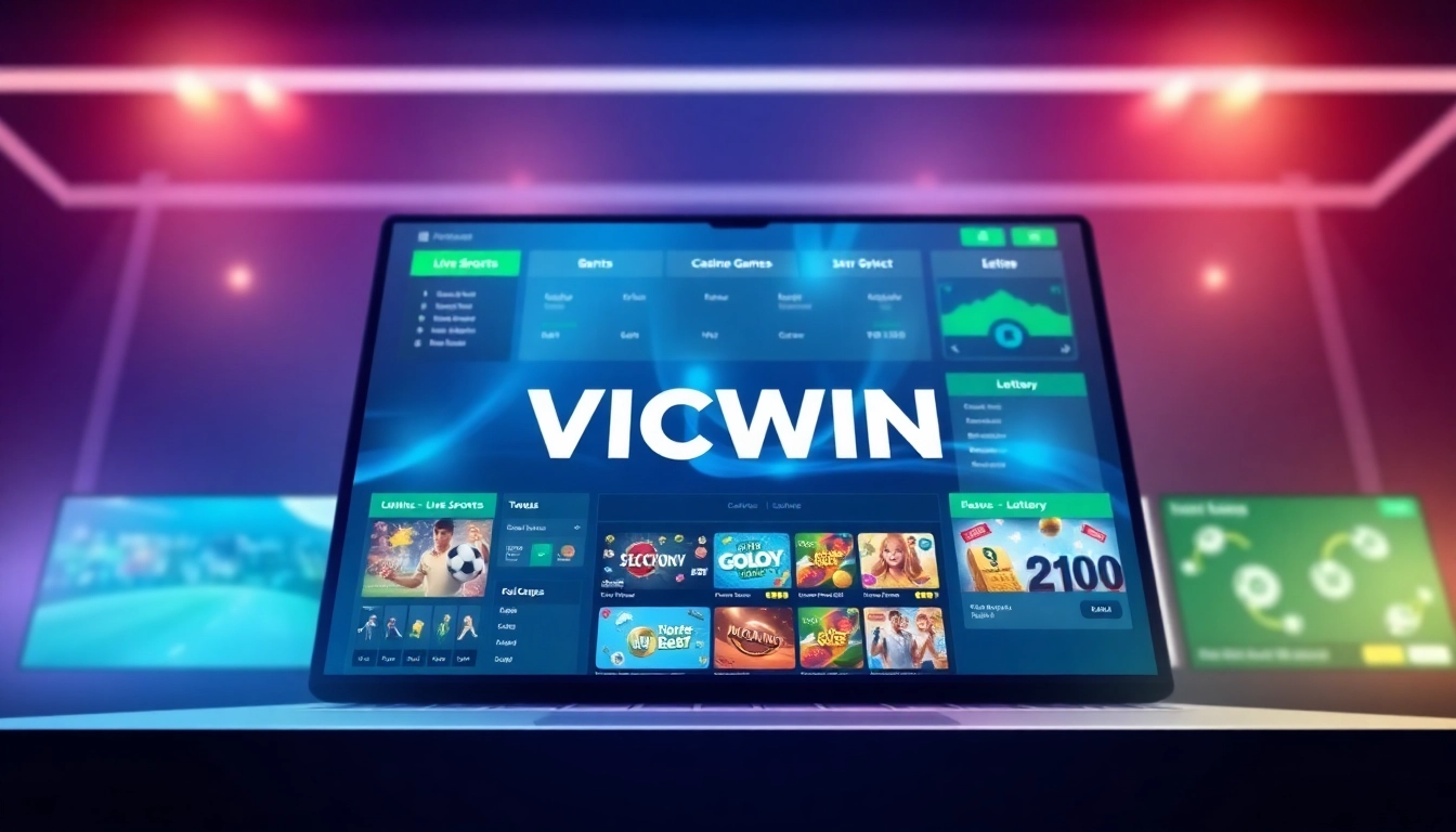 VICWIN online gaming platform interface showcasing diverse betting options for an engaging experience.
