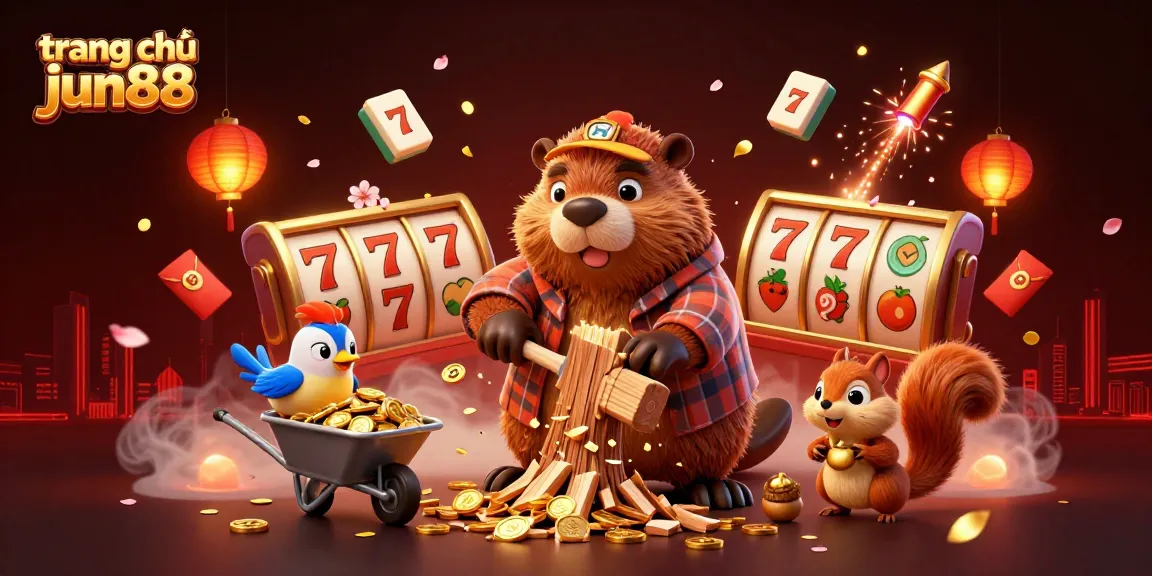 Experience the excitement of gaming at trang chủ jun88 with vibrant characters celebrating wins amid lavish casino elements.