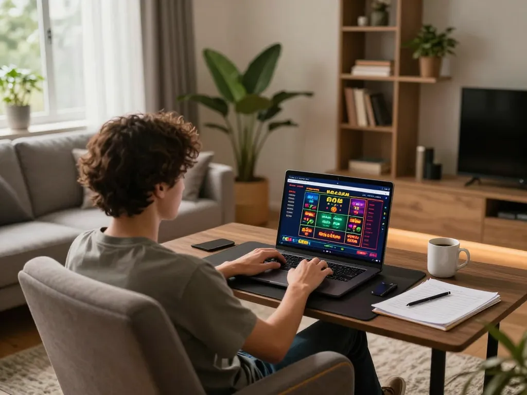 Lô đề online gameplay on a laptop in a cozy home setup, revealing strategic betting options.