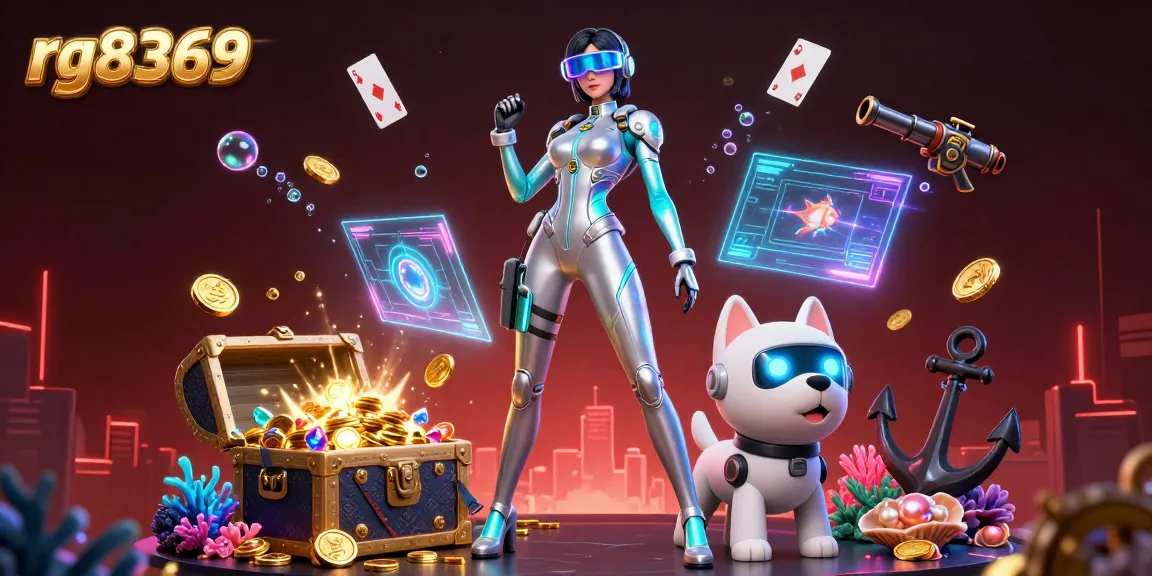 Experience the vibrant excitement of rg8369 with stunning casino visuals and holographic elements.