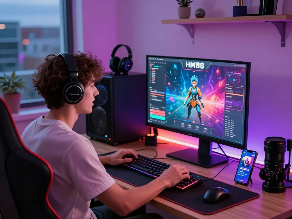 Immersive gaming experience at trang chủ hm88 with vibrant visuals and cozy atmosphere.
