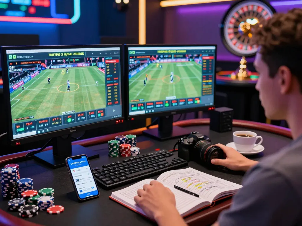 Player engaging in online gambling at uu88vip.sa.com, showcasing excitement and betting strategies.