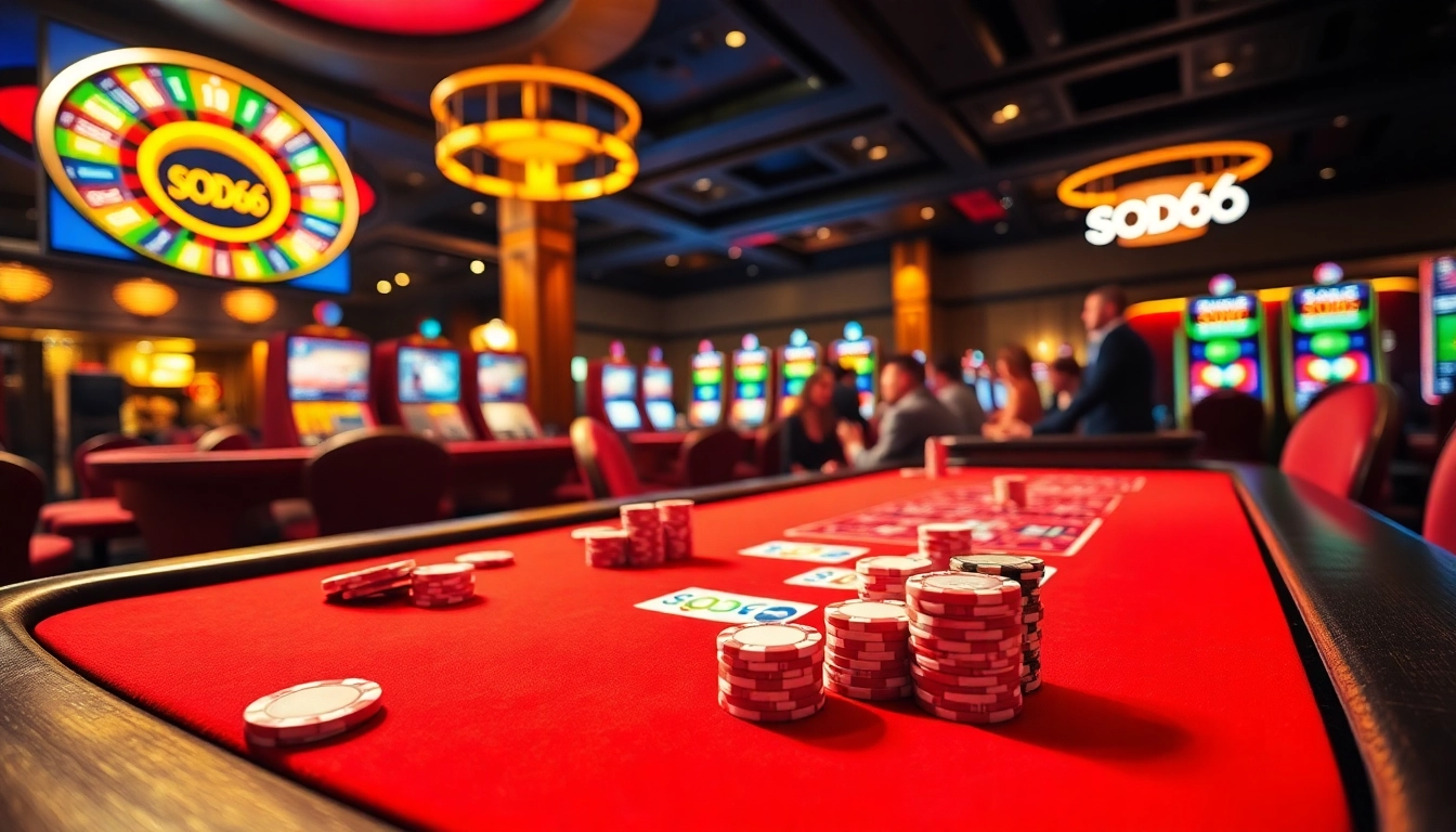 SODO66 players enjoying a dynamic casino experience at a vibrant gaming table.