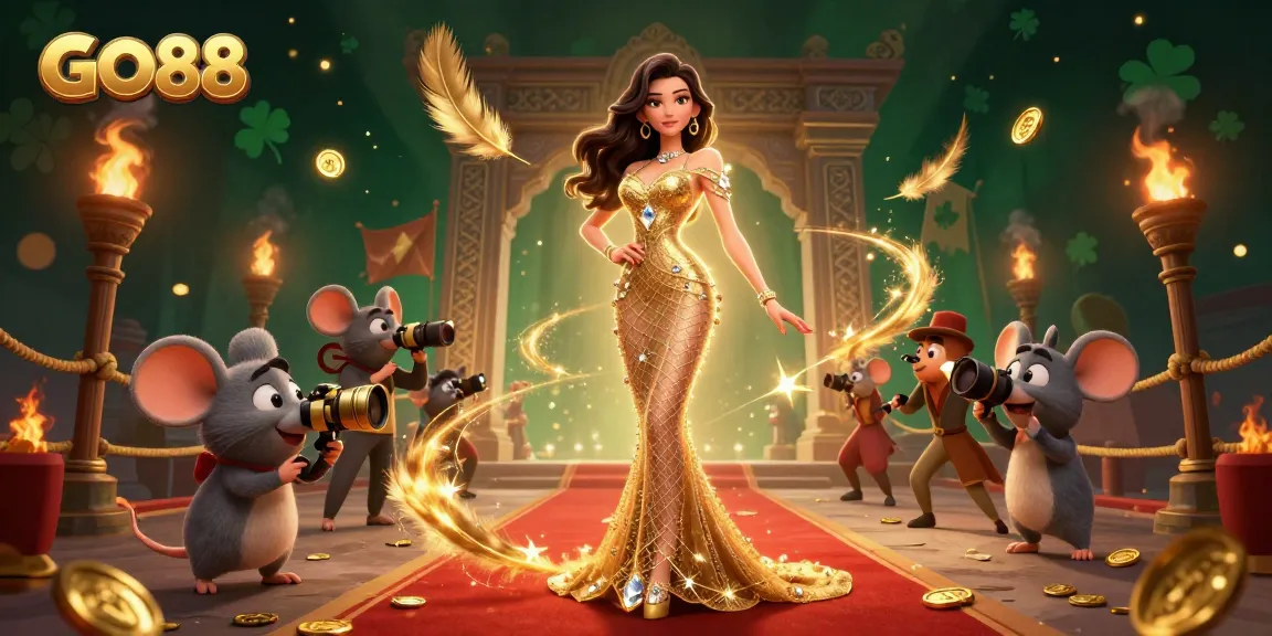 Experience excitement with GO88, where stunning gameplay and golden rewards glow vividly in a vibrant casino scene.