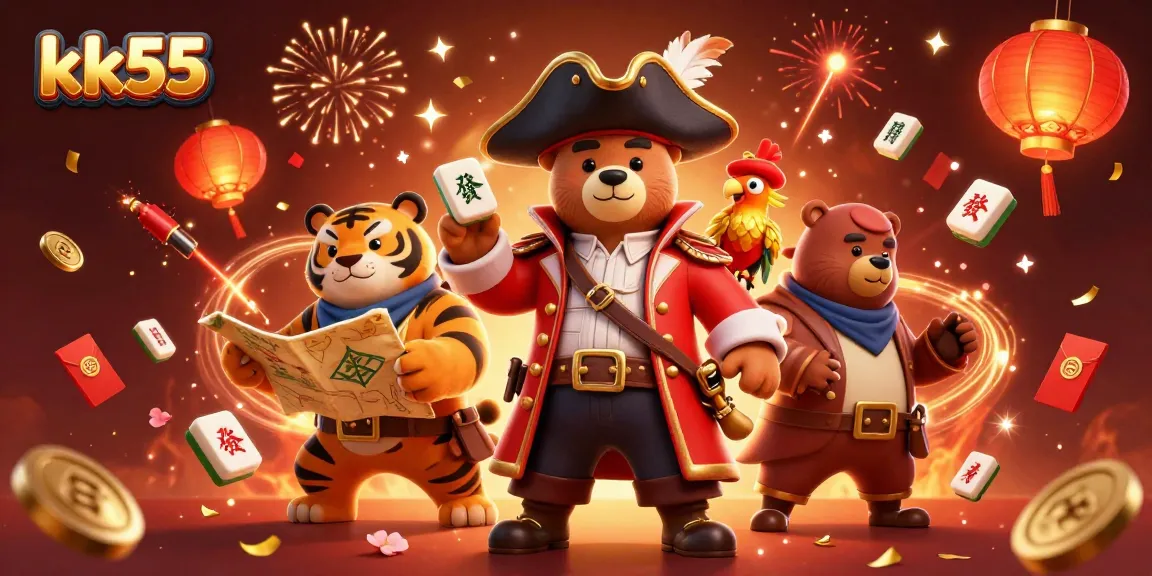 Win big with kk55 while surrounded by exciting casino elements in a vivid 3D scene.
