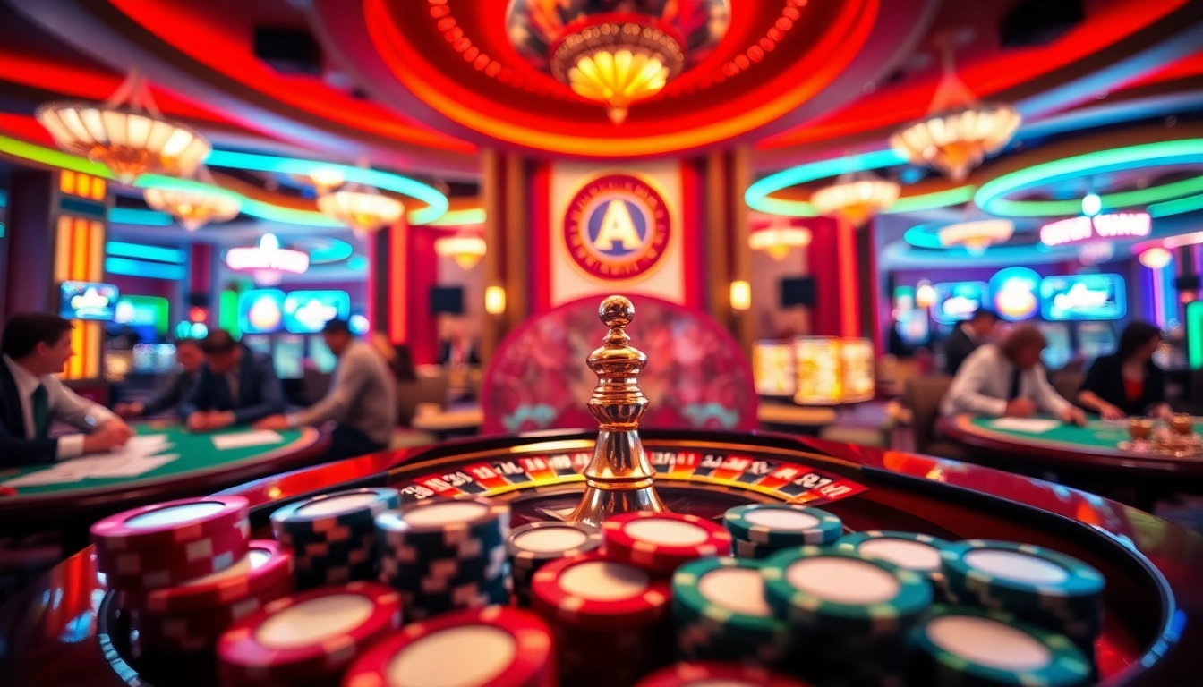 Bermain di kasino dengan bbni4d di latar belakang roulette yang berwarna-warni.