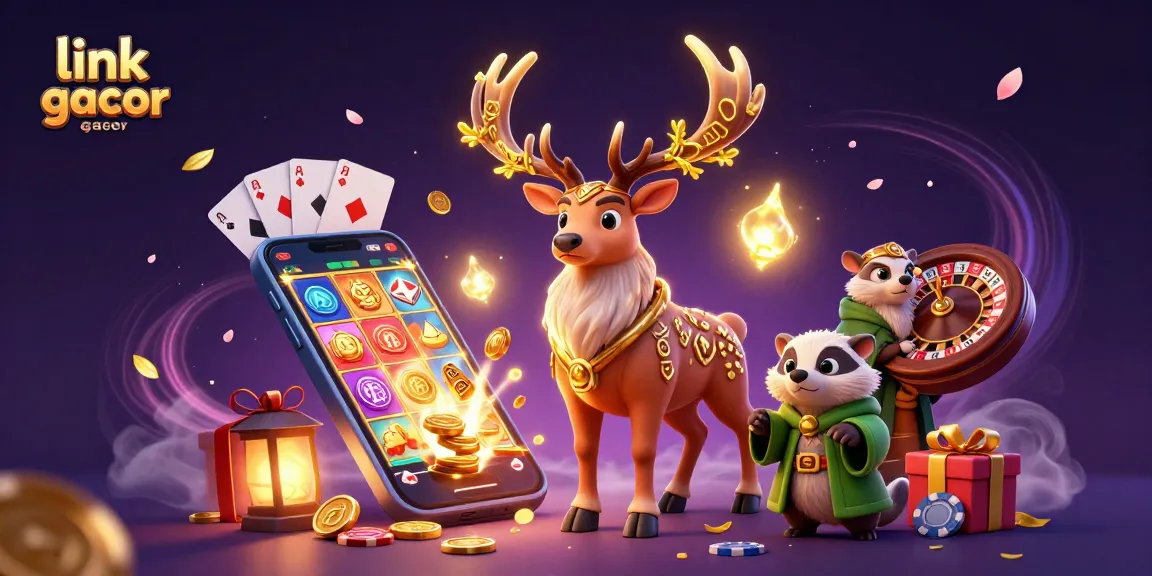 Engage with exciting slots at link slot gacor, featuring a vibrant 3D casino artwork.