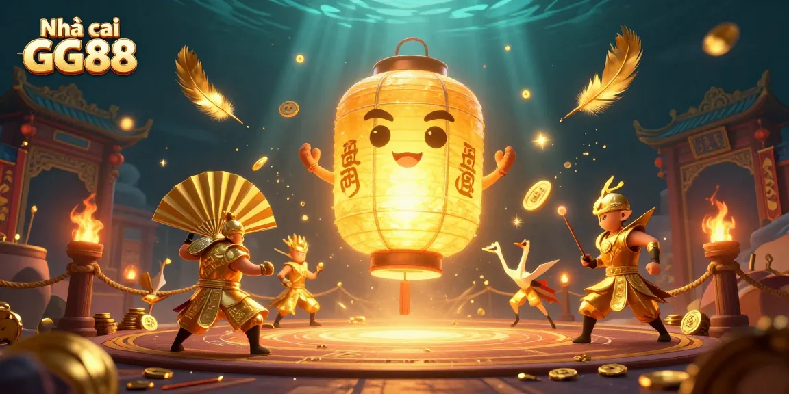 Bet big at Nhà cái GG88 with vibrant casino elements and dynamic characters in a magical night market.