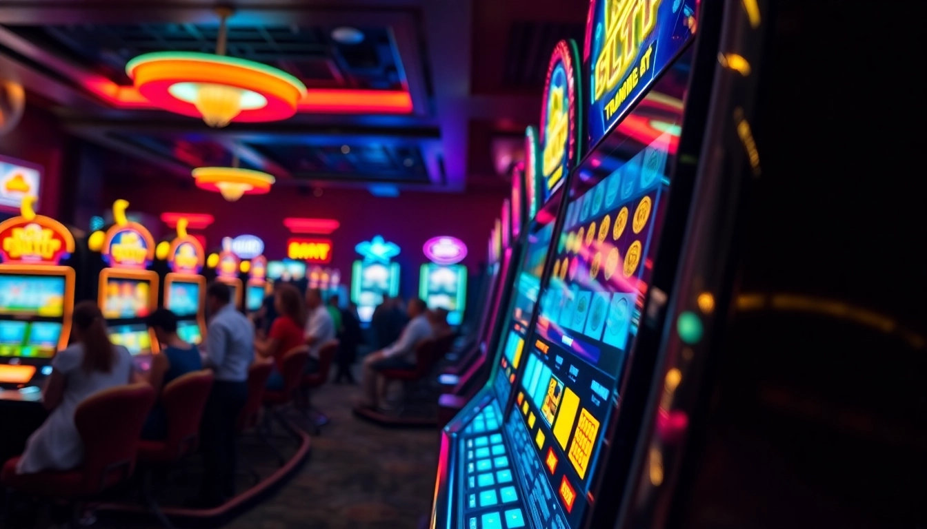 Engage with the rtp slot machine amid a lively casino atmosphere, enhancing gaming excitement.