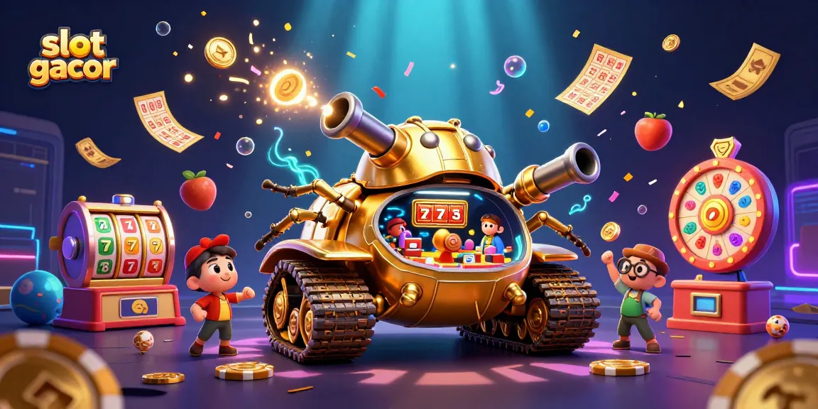 Experience the thrill of slot gacor with a magical casino scene featuring dynamic slot reels.