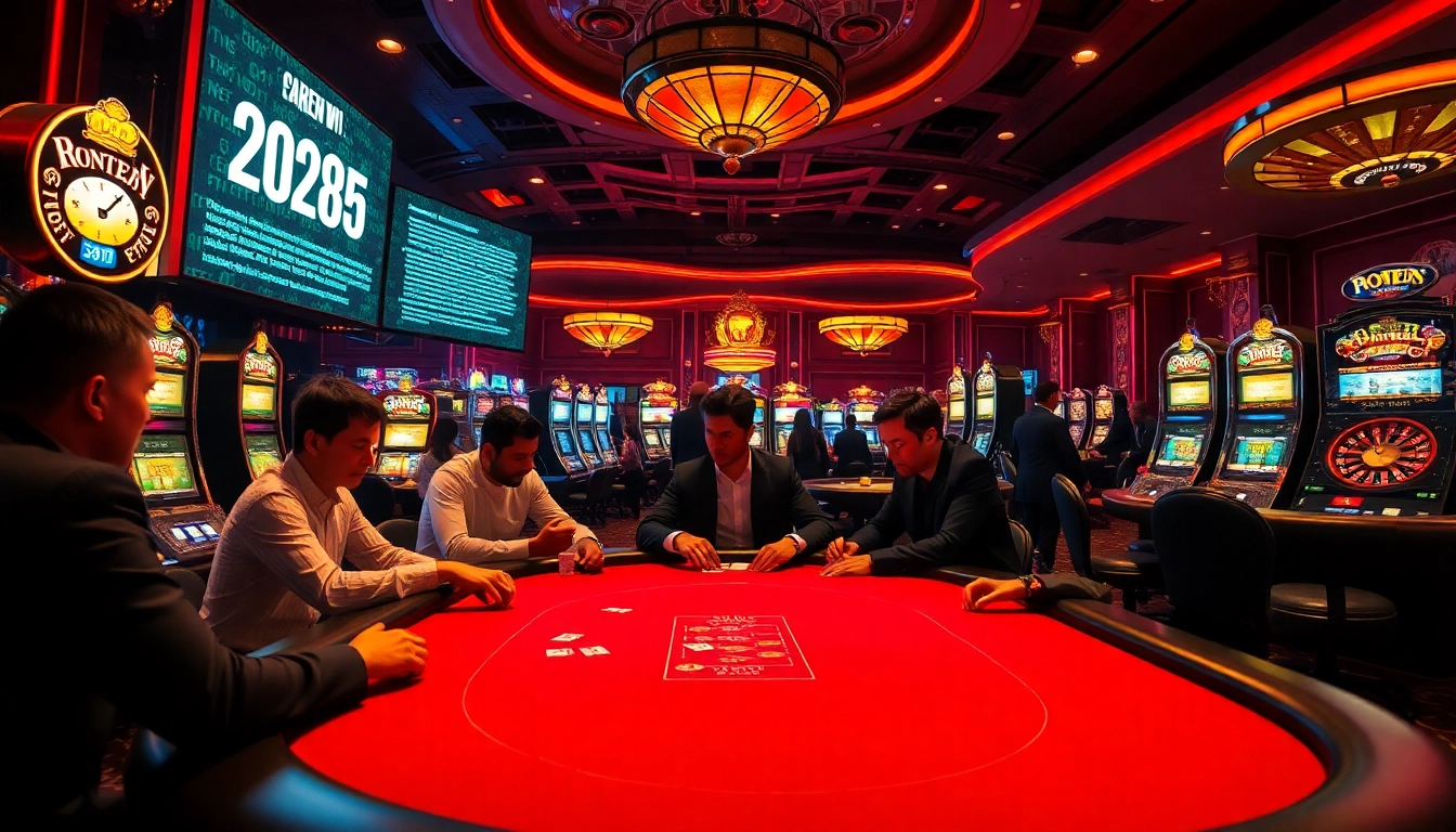 Poker players strategizing at a vibrant casino table, highlighting elements of the hidden wiki 2026.